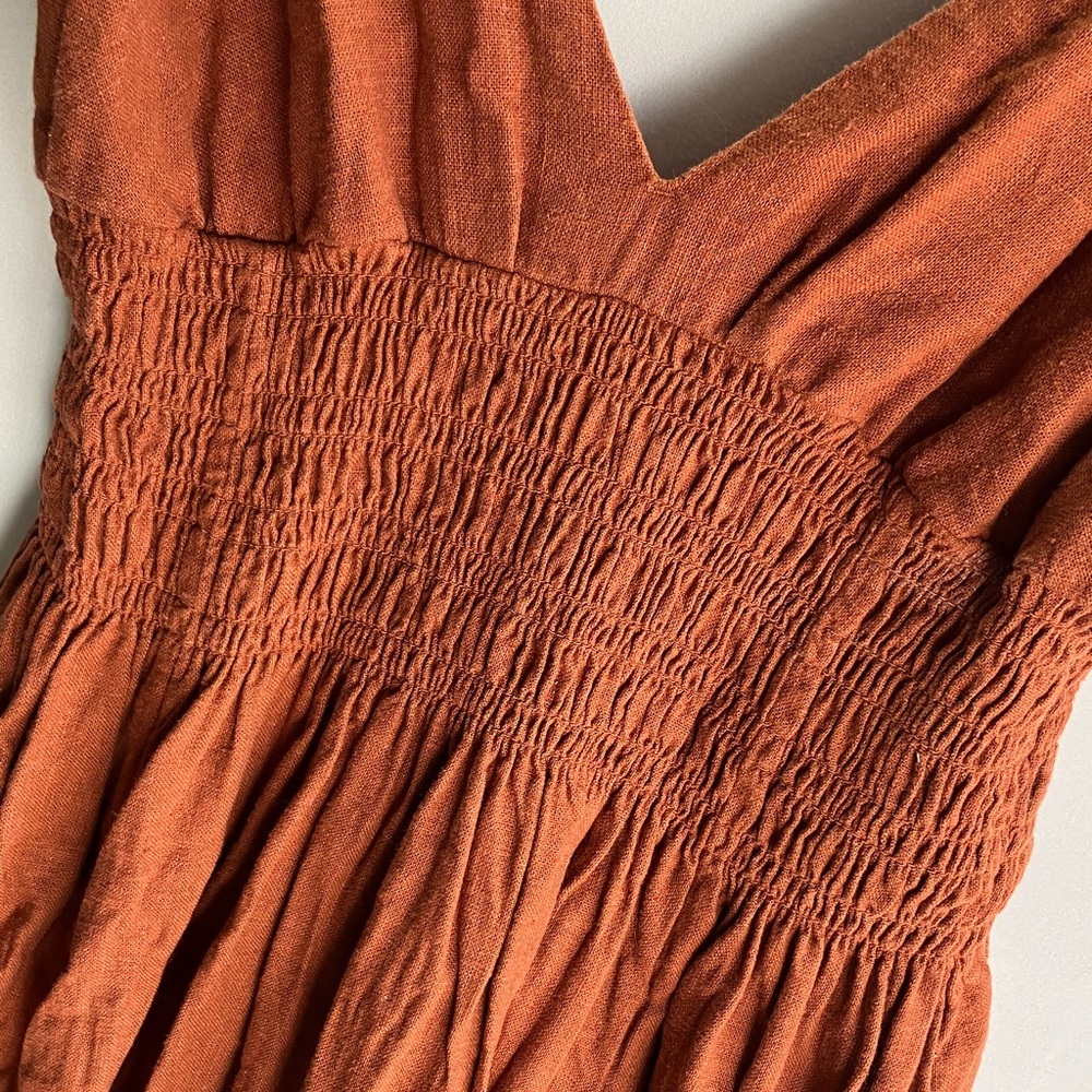 Abercrombie & Fitch Rust Midi Dress - Picture 4 of 6